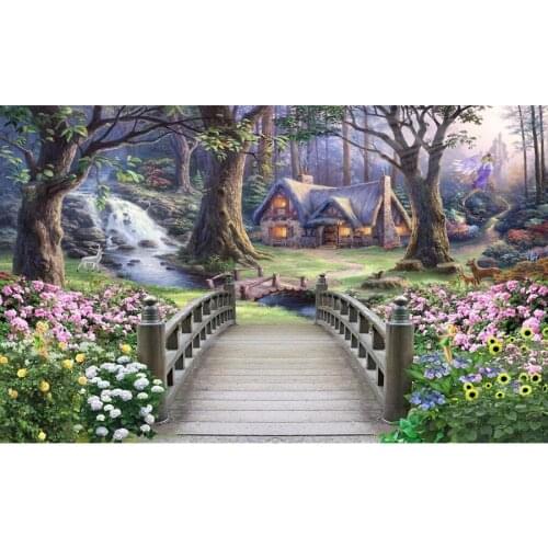 DIY Diamond Painting Landscapes Garden hut Full Drill Cross Stitch Kits Lodge Diamonds Embroidery Handcraft Holiday gift