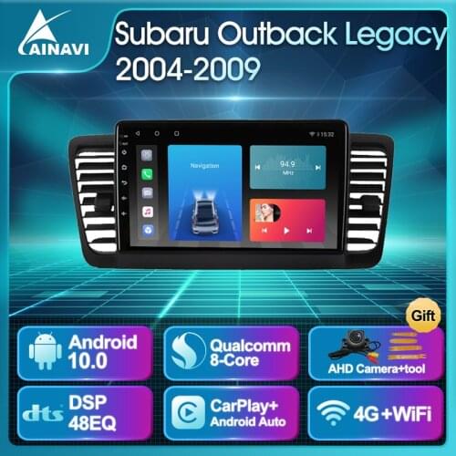 Car Radio QLED Screen Android 10.0 For Subaru Outback Legacy 2004-2009 Auto Stereo Multimedia Player Navigation Carplay No 2din