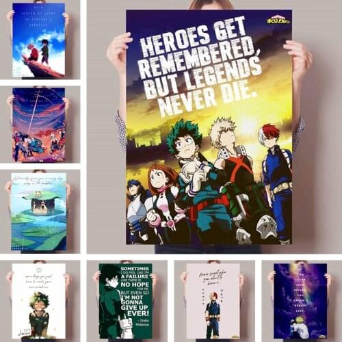 Boku No Hero My Hero Academia Anime Bakugou Katsuki/Midoriya Izuku Canvas Painting Posters Prints Wall Decor for Home Decoration