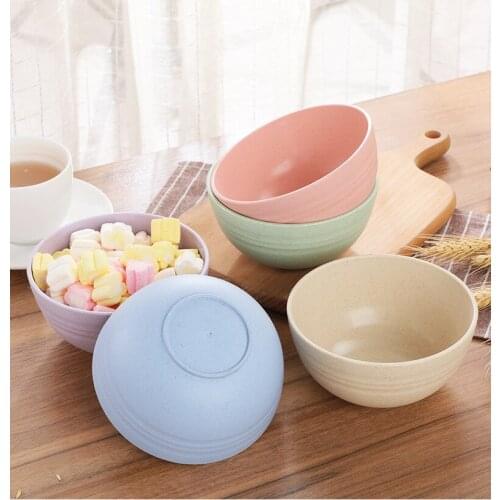 Wheat Straw 6-inch Large Household Instant Noodle Bowl Childrens Anti-scald and Drop-resistant Bowl Tableware Eco Friendly