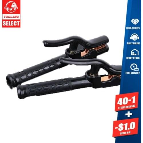 Black Welding Diamond welding handle pliers forging Heat insulation pure copper large power 800A welding pliers clamp