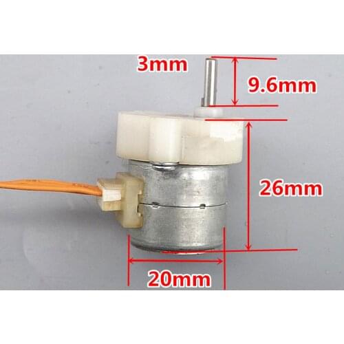 Copal 4-Wire 20mm Stepper Gear Motor DC12V Metal Gear Slow Speed Reduction Reducer Gearbox Ratio 6: 1 DIY Hobbies Toys Robot