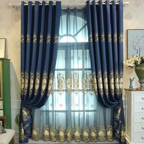 European Luxury Curtains for Window Curtains Styles for Living Room Elegant Drapes European Curtains Embroidered curtains