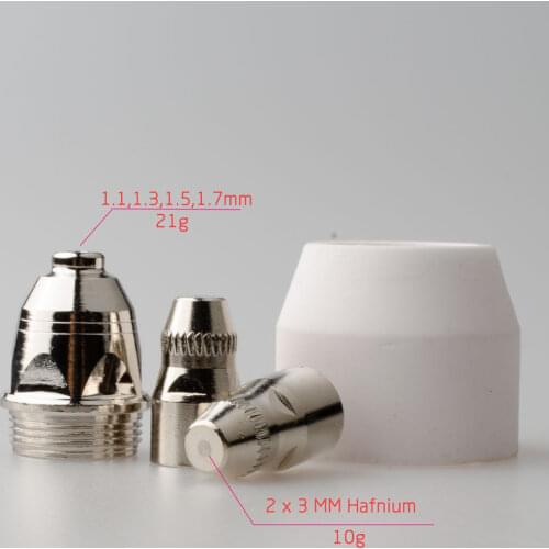 KEMAO hafnium 20Pcs Premium P80 Plasma Cutting Electrode Nozzle CNC Plasma Consumable Fit For P80 plasma torch