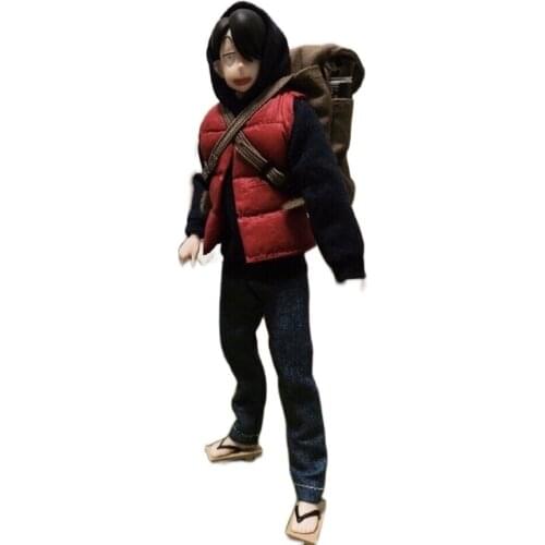 1/12 Soldier Figmas Doll Shf Accessories Trendy Clothes Sweater Jeans Cotton Jacket Vest for 6" Doll Toy
