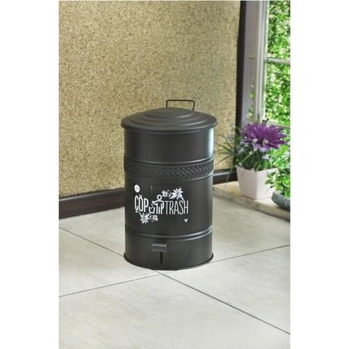 Metal Pedal Dustbin 16 Liter Width: 22 cm / Height: 41 cm Metal Galvanized Static Powder Painted Both decorative and useful