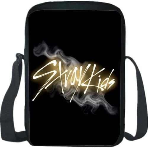Stray Kids Shoulder Bag Fashion Casual Men Zipper Messenger Bag Boy Girl Cartoon Crossbody Rucksack Women Daily Bookbag