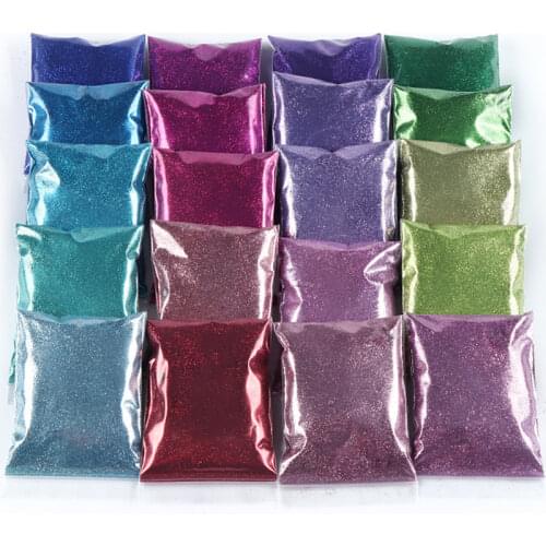 20 Colors 50G Shiny Nail Glitter Colorful Powder Set For Nail Art Decorations Sparkly Sugar Bulk Fine Chrome Dust Manicure 0.2mm