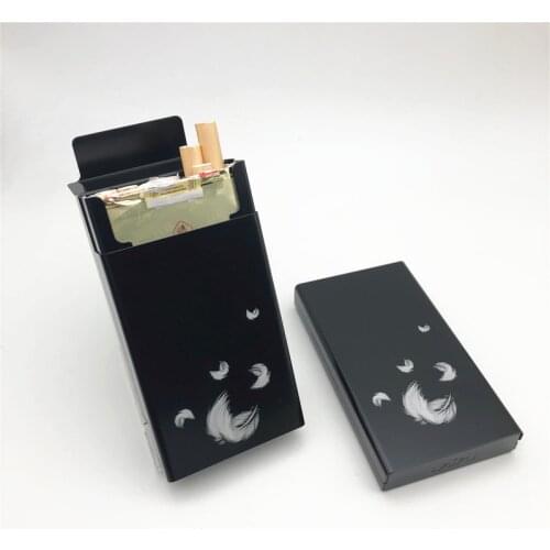 Alalinong Small Fresh Youth Aluminium Alloy Cigarette Case for Girl Boy 20 Metal Cigarette Boxes Cover The Dirty Smoke Organizer