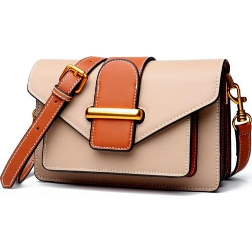 New Fashion Brand Designer Women Messenger Bag Womens Genuine Leather Shoulder Bag High Quality Metal Decorative Crossbody Bag