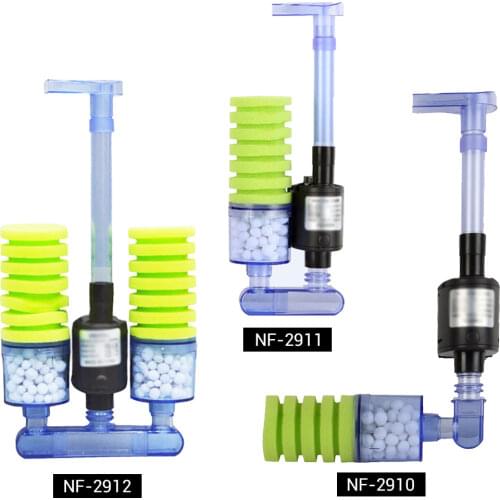 NICREW New Sponge Filter Aquarium Fish Tank Filter With Submersible Water Pump & Biochemical Sponge Filter For Water Circulation