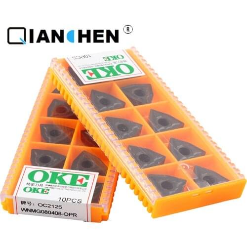 OKE 10pcs/lot High Precision High Performance High Strength CNC WNMG080408-OPR OC2125 Industry Carbide Inserts Hard Alloy