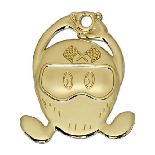 Factory Wholesale cheap Junior Motorsport Karting Medal ENGRAVING WITH RIBBON hot sales custom gold 3D medals ribbons