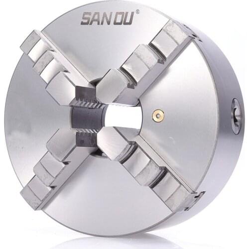 4 Jaw 5'' K12-125 Lathe Chuck Self Centering Hardened Steel CNC Milling 125mm for Drilling Milling Machine with Wrench and Screw