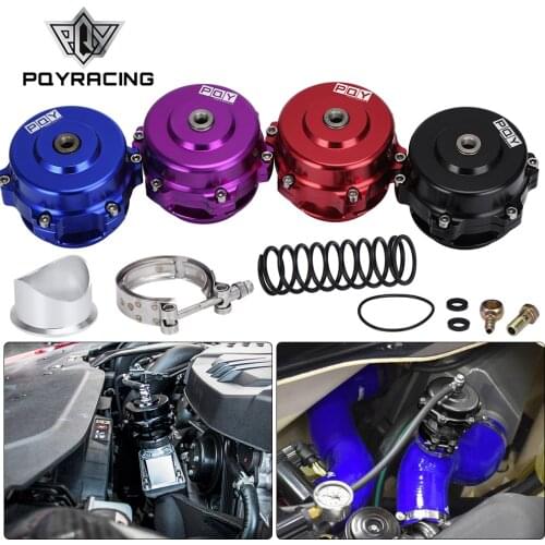 PQY - Turbo Blow Off Valve 50mm BOV 6/18/24PSI Spring V-Band Flange Universal Aluminum Turbocharge Pipe