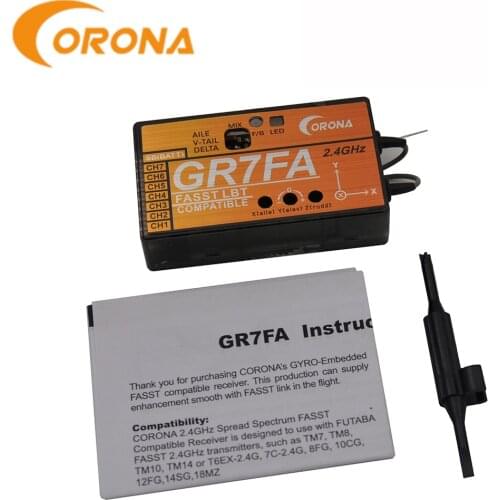 CORONA GR7FA 7CH S.BUS Receiver With Gyro Compatible Futaba FASST Transmitter
