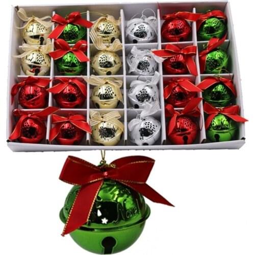 1 Pieces Christmas Bells Ornaments Christmas Jingle Bells Craft Bells Star Cutouts Christmas Tree Bells Holiday Party Supplies