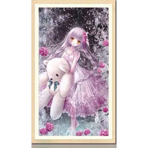 Needlework 5D Diy Diamond Painting Cross Stitch Kits beautiful girl Wall Stickers Square Full Diamond Embroidery Home Decor