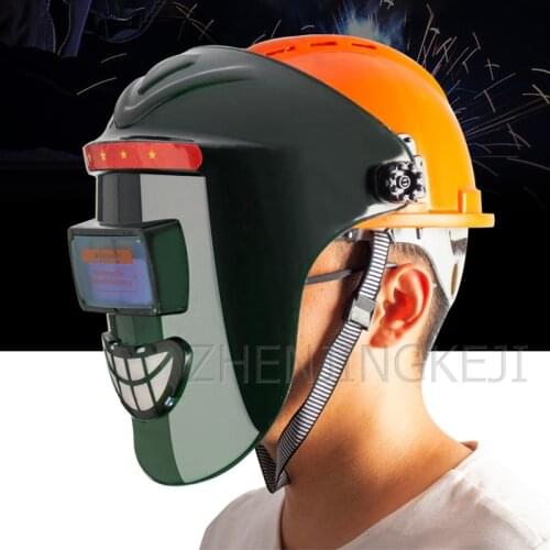Helmet Automatic Dimming Welding Mask Head-mounted Full Face Comprehensive Protection Welding Cap Welder Protective Equipment