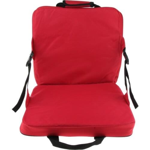 600D Oxford Cloth Folding Bench Fishing Chair Seat Cushion with Backrest Fishing Cushion Seat for Fishing Camping Hiking
