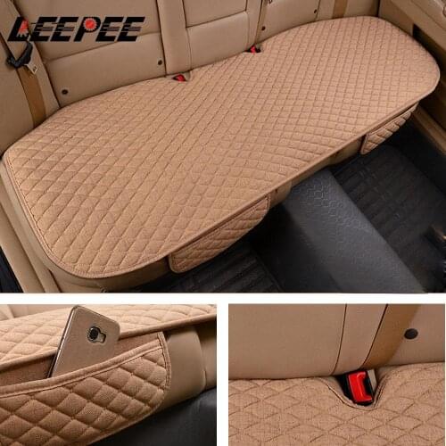 Front Rear Cushion Universal Breathable Protector Mat Pad Linen Fabric Flax Car Seat Cover Four Seasons
