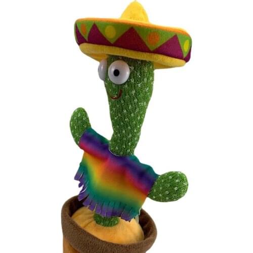 Dancing Cactus Doll Plush Toy Shake with Song & Dance Early Educational Toy