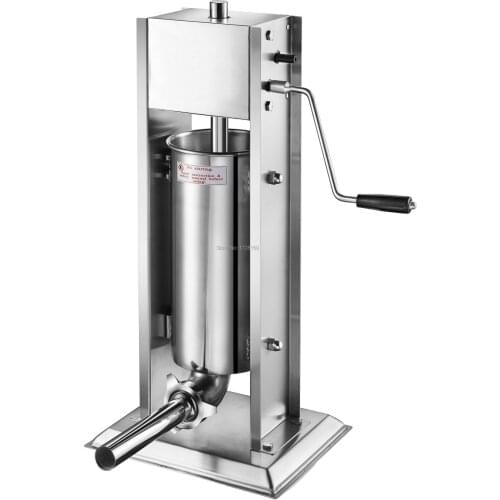 7l /15lb Stainless Steel Sausage Maker Manual Sausage Stuffer Machine Making Filling Vertical Sausage Filler Meat Processor