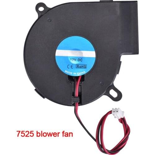 High Quality 7525 12V DC brushless electric turbo fan 7525 blower fan 75x75x25mm 3D0013 for 3d printer parts