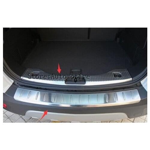 REAR BUMPER PROTECTOR TRIM COVER PLATE CHROM ACCESSORIES FOR 2013 2014 FOR OPEL VAUXHALL MOKKA for BUICK ENCORE