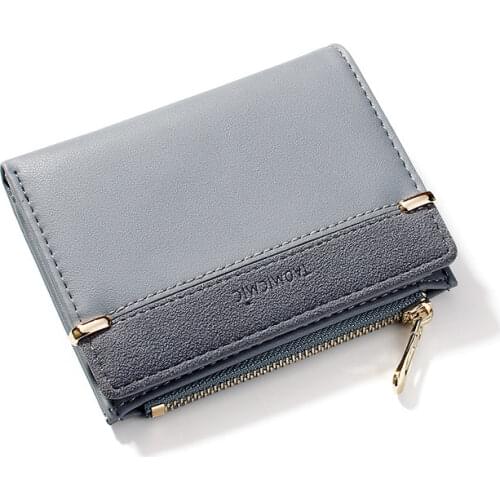 Women Wallets Leather Female Purse Mini Hasp Solid Multi-Cards Holder Fashion Coin Short Wallets Slim Small Wallet Zipper Hasp