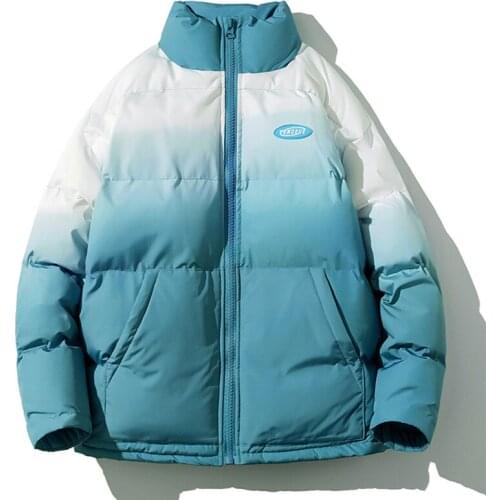 Women Gradient color Cotton Coat 2020 New Winter Bread Coat Korean Oversize Down Cotton Coats Jacket Parka Overcoat Abrigo Mujer