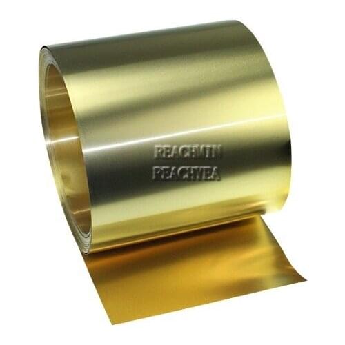 1Meter/ROLL Thin Brass Strip Thickness 0.01/0.02/0.03/0.04/0.05MM*W100MM Brass Sheet gold film Brass Foil Brass plate H62