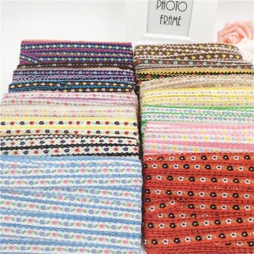 10mm wired woven jacquard ribbon single face embroidery flower trim ribbons DIY crafts accessories sewing tape
