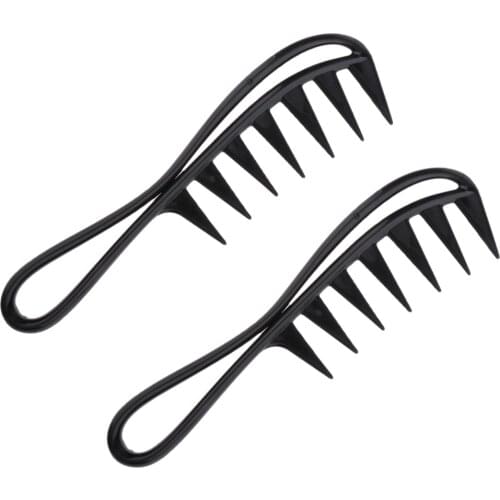 2pcs Afro Comb Curly Hair Brush Salon Hairdressing Styling Wide Tooth Detangling