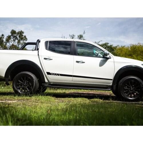 Car decals 2 Pcs body side waist car styling graphic vinyl car stickers fit for mitsubishi l200 triton 2015 2016 2017 2018 2019