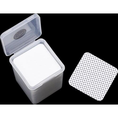400pcs/box Lint-Free Paper Cotton Wipes Eyelash Glue Bottle Cotton Wipes Pads Remover Cotton Sheet Cleanin Cleaner Pads