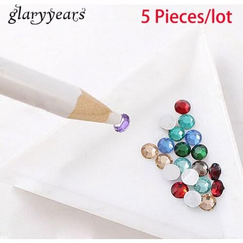 5 Pieces/lot Nail Art Dotting Pen Tool Pick up Rhinestone Accessories DIY Manicures Guide Tips Tool Nail Makeup Dotting Pen Tool