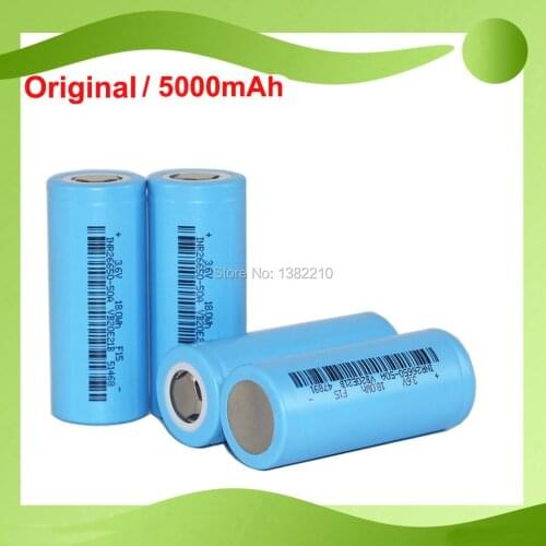 6PCS/LOT High Quality 3.7V 26650 5000mAh 15A Discharge 1200 Times Lifecycel Battery
