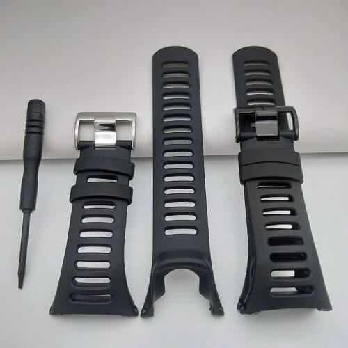 Watch Accessories Black 34mm Watchband Suitable for SUUNTO T Series T1 T1C T3 T3C T3D T4C T4D Rubber Silicone Watch Strap