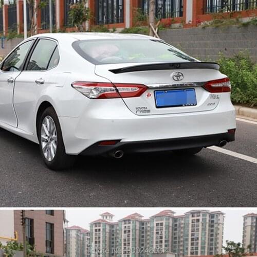 For Toyota Camry Spoiler 2018+ ABS Plastic Color Rear Roof Spoiler Wing Trunk Lip Boot Cover Car Styling