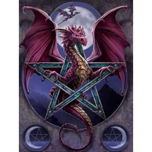 Dragon DIY 5D Diamond Painting Kits, Full Drill Crystal Rhinestone Embroidery Arts Craft for Home Decor Living Room, 30x40cm