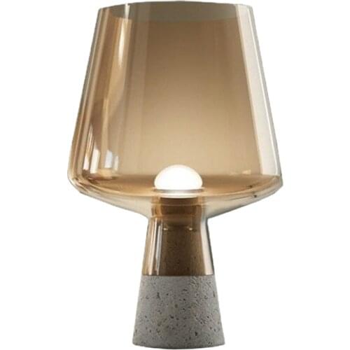 Nordic Simple Creative Cement Base Table Lamp Bedroom Bedside Lamp Living Room Design Lighting Study Room Light LED Home Deco