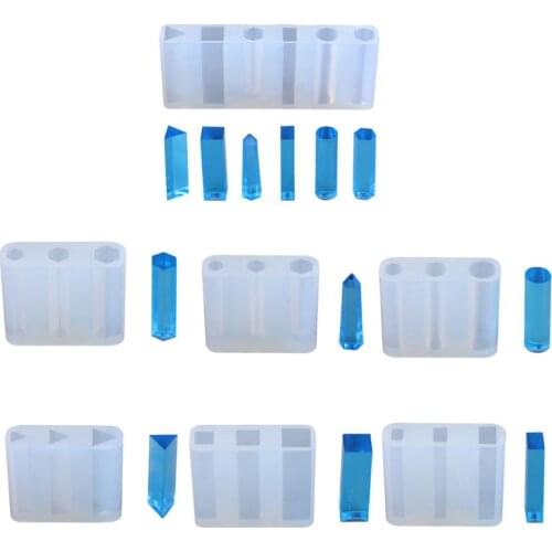 UV Epoxy Mold DIY Pendant Jewelry Crystal Silicone Molds Hexagonal Round Geometric Shape Craft Making Mould E56C