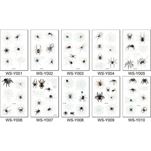 Halloween Tattoo Stickers Luminous Child Kid Temporary Tattoos Glow Paste for Children Body Art Mermaid Sticker (Y001-Y010)