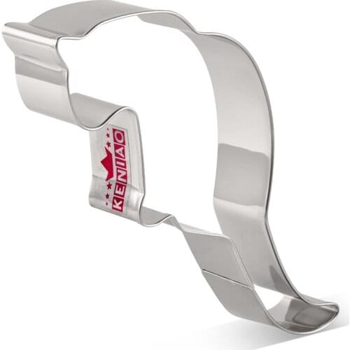 KENIAO Cat Cookie Cutter for Kids - 11.5 x 9.6 cm - Biscuit and Fondant Cutter - Stainless Steel