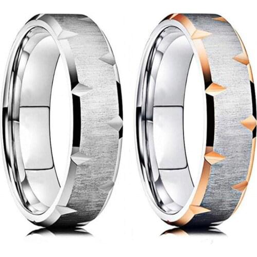Creative Design Irregular Stainless Steel Ring Rose Gold And Silver Color Mens And Womens Finger Ring Accessories Fine Jewelry
