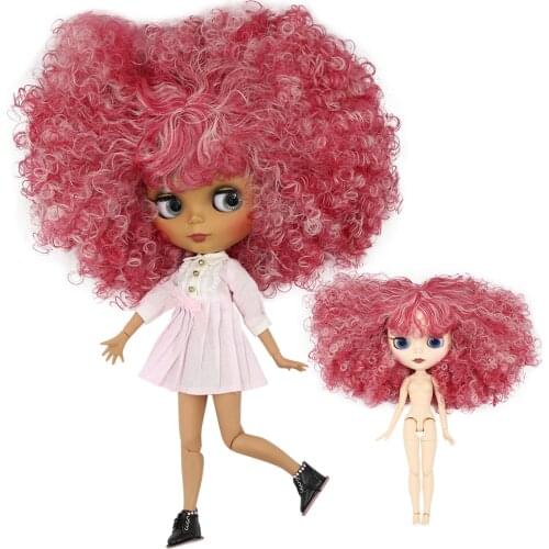 ICY DBS Blyth Doll 1/6 bjd joint body dark skin white skin matte face afro curly hair 30cm toy anime