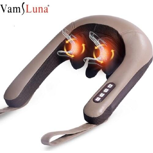 Shiatsu Kneading Neck Shoulder Massagers Therapy Deep Kneading Pillow with Heated 3D Tension For Pain Relieves Sore Muscles