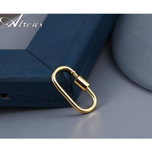 DIY Jewelry Material Supplies Handmade Micro Pave Zirconia Buttons Clasps Screw Sprial Hooks Accessories For Necklace Bracelets