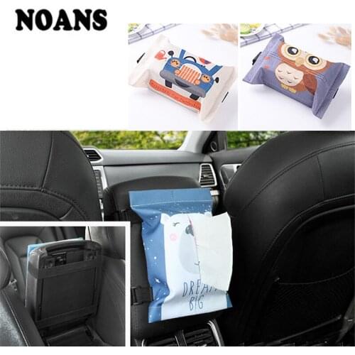 Cartoon Hanging Storage Tissue Box Car Home Container for Peugeot 208 508 3008 5008 106 Mitsubishi Lancer 10 Suzuki Swift Jimmy